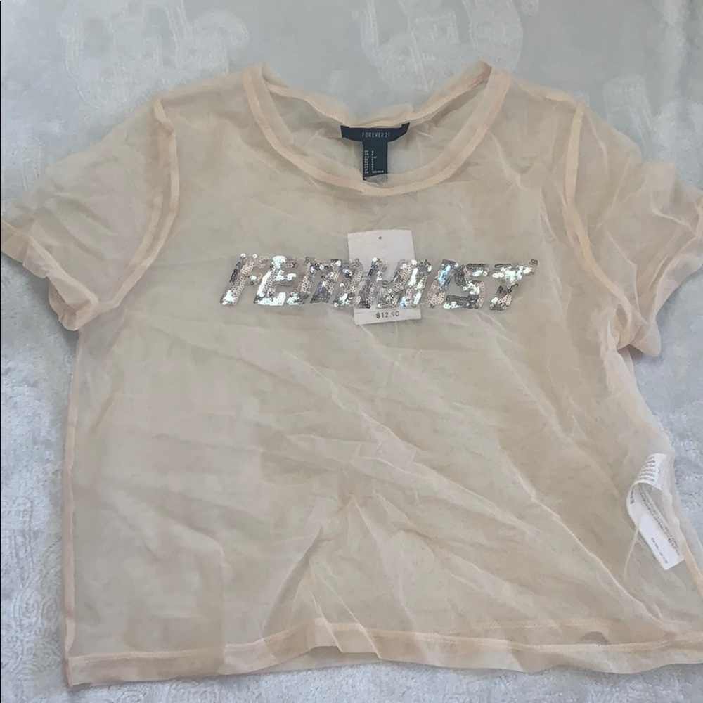 F21 NWT T-shirt Mesh, Women’s Shirt Casual Unique